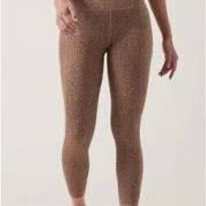 Athleta Salutation Stash 7/8 Tight | Size 3X | Shanti Animal Brown